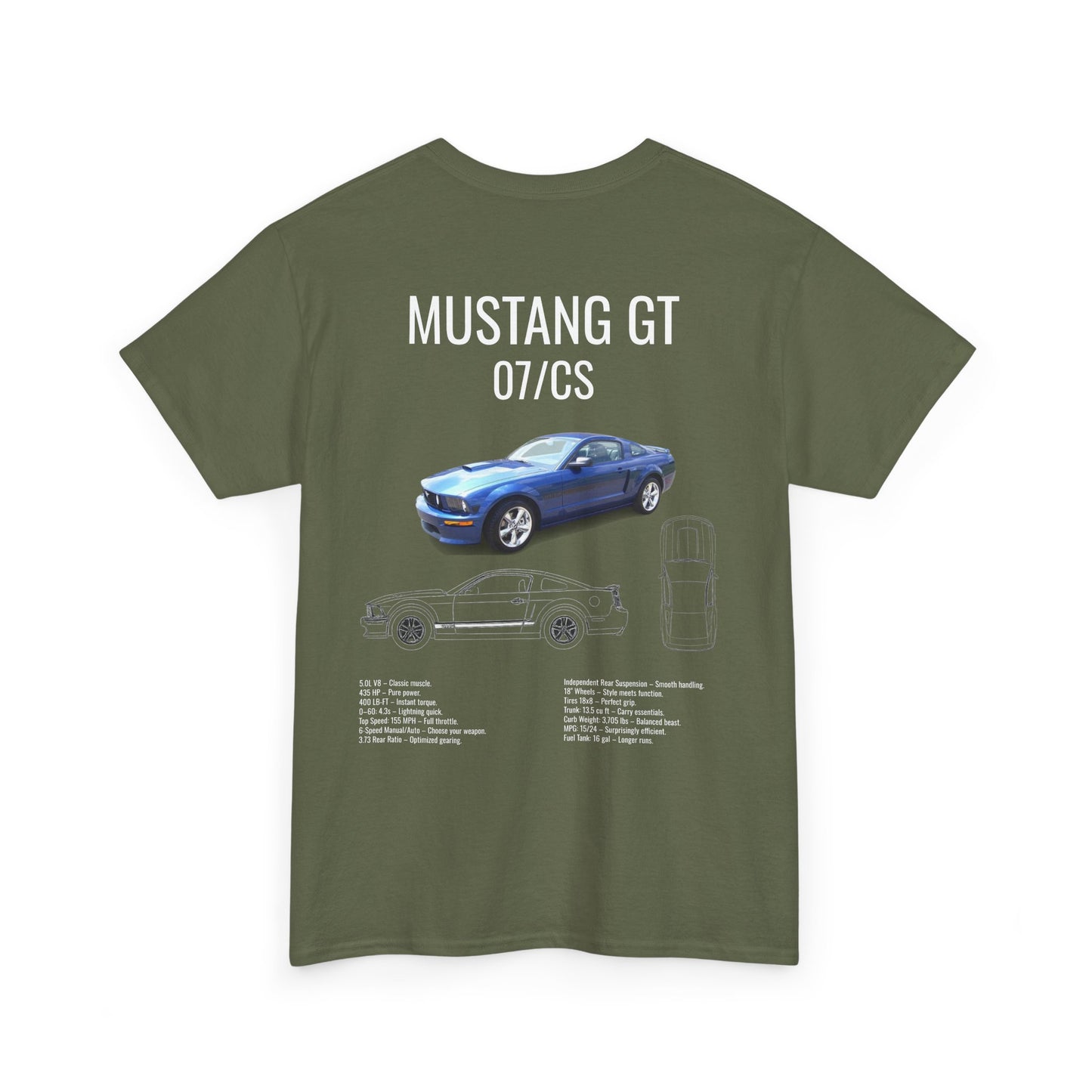 Ford Mustang 2007GT/CS T-Shirt with American Flag