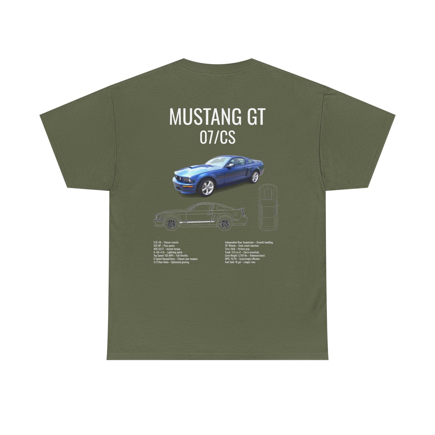 Ford Mustang 2007GT/CS T-Shirt with American Flag