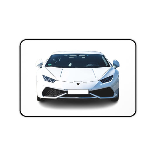 Mouse Pad Desk Mat - White Lamborghini Huracan Design