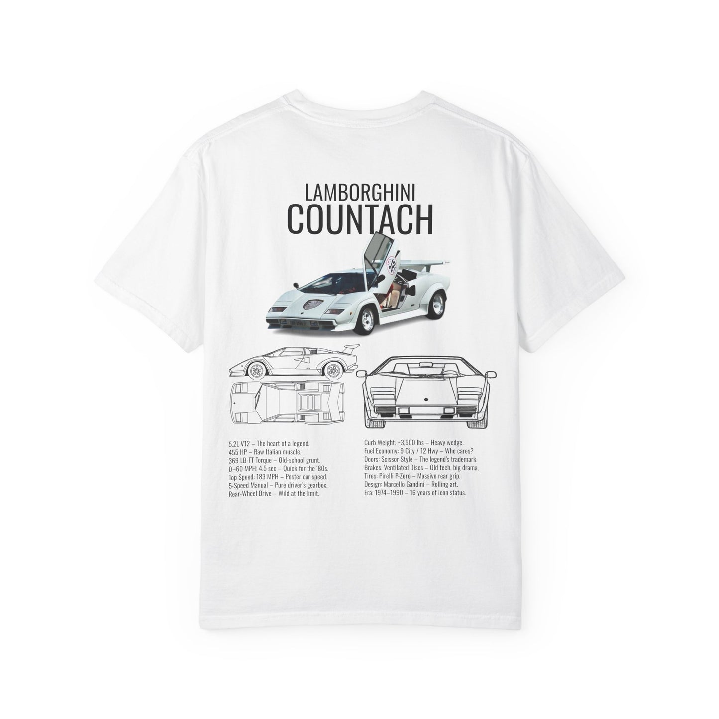 Vintage Lamborghini Countach Graphic Tee