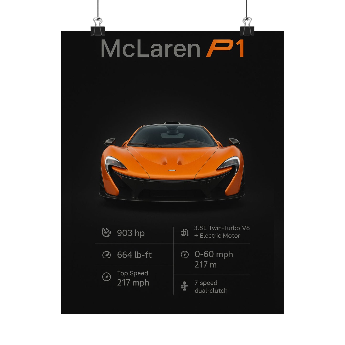 Satin Poster - McLaren P1 Design