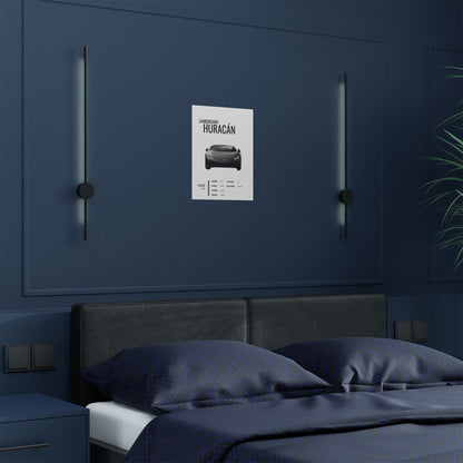 Satin Poster - Stylish Lamborghini Huracán Car Enthusiast Art