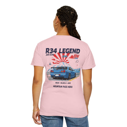 Unisex T-Shirt JDM R34 Legend Vintage Car Tee Graphic Shirt