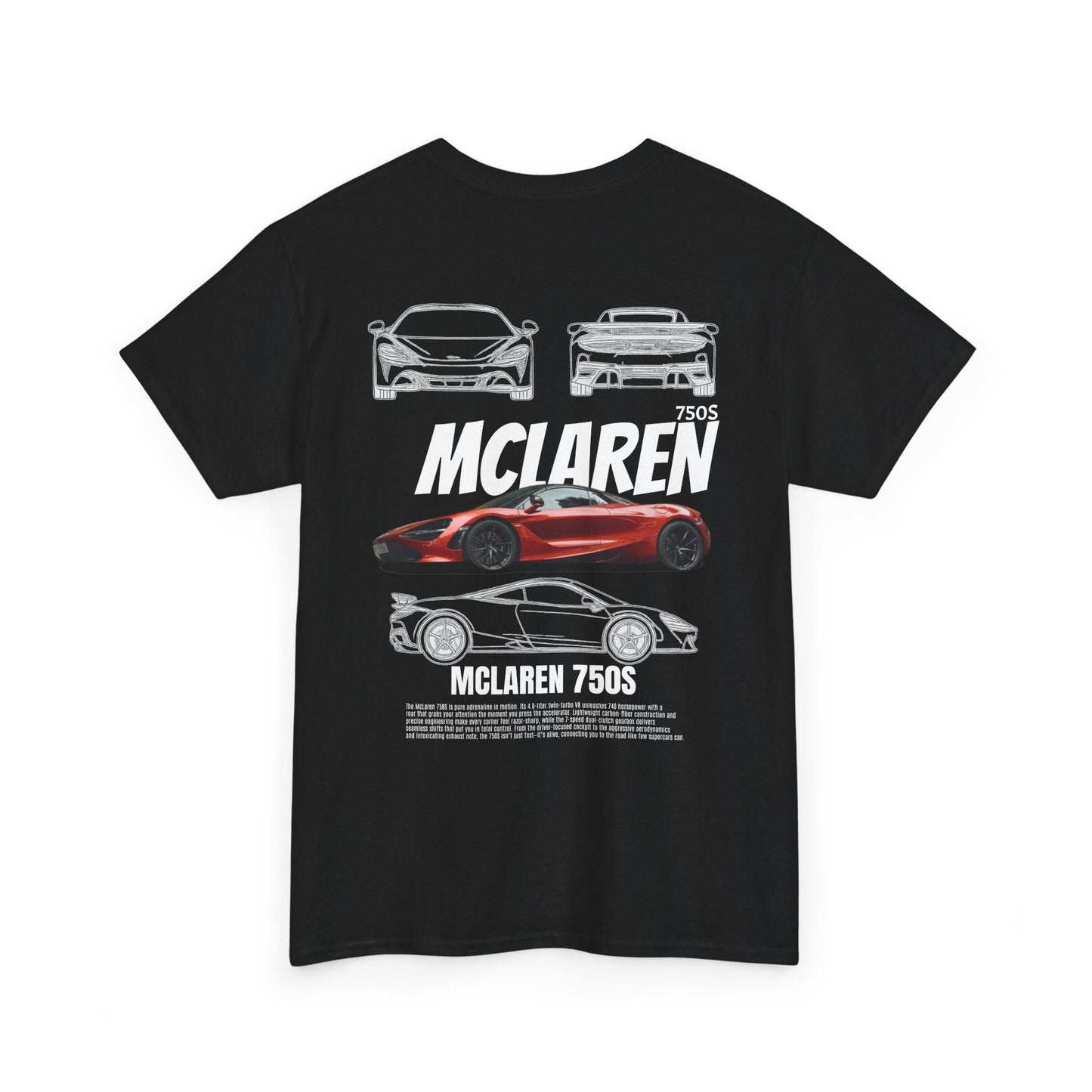 McLaren 750S Unisex Heavy Cotton Tee - Cool Car Shirt for Racing Enthusiasts