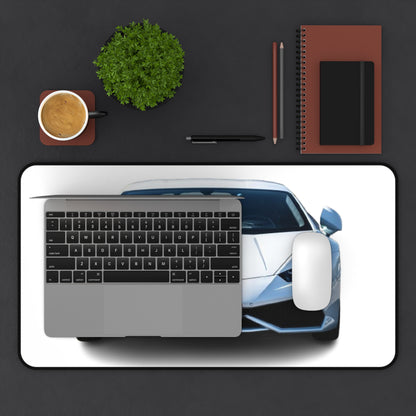 Mouse Pad Desk Mat - White Lamborghini Huracan Design