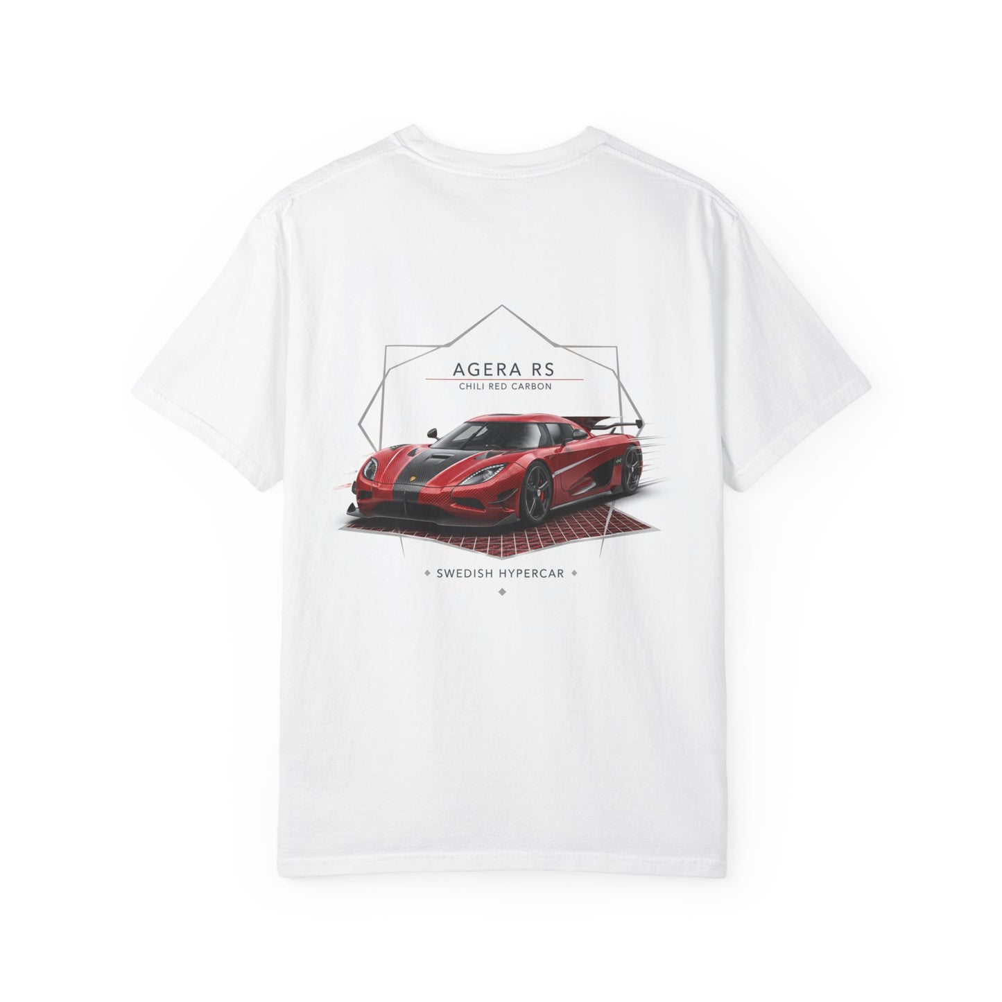T-Shirt Koenigsegg Agera RS Chilli Red Carbon Unisex Garment-Dyed Tee
