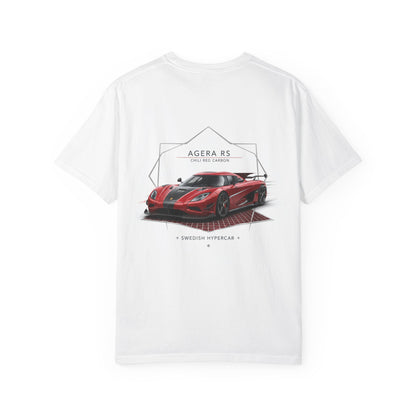 T-Shirt Koenigsegg Agera RS Chilli Red Carbon Unisex Garment-Dyed Tee
