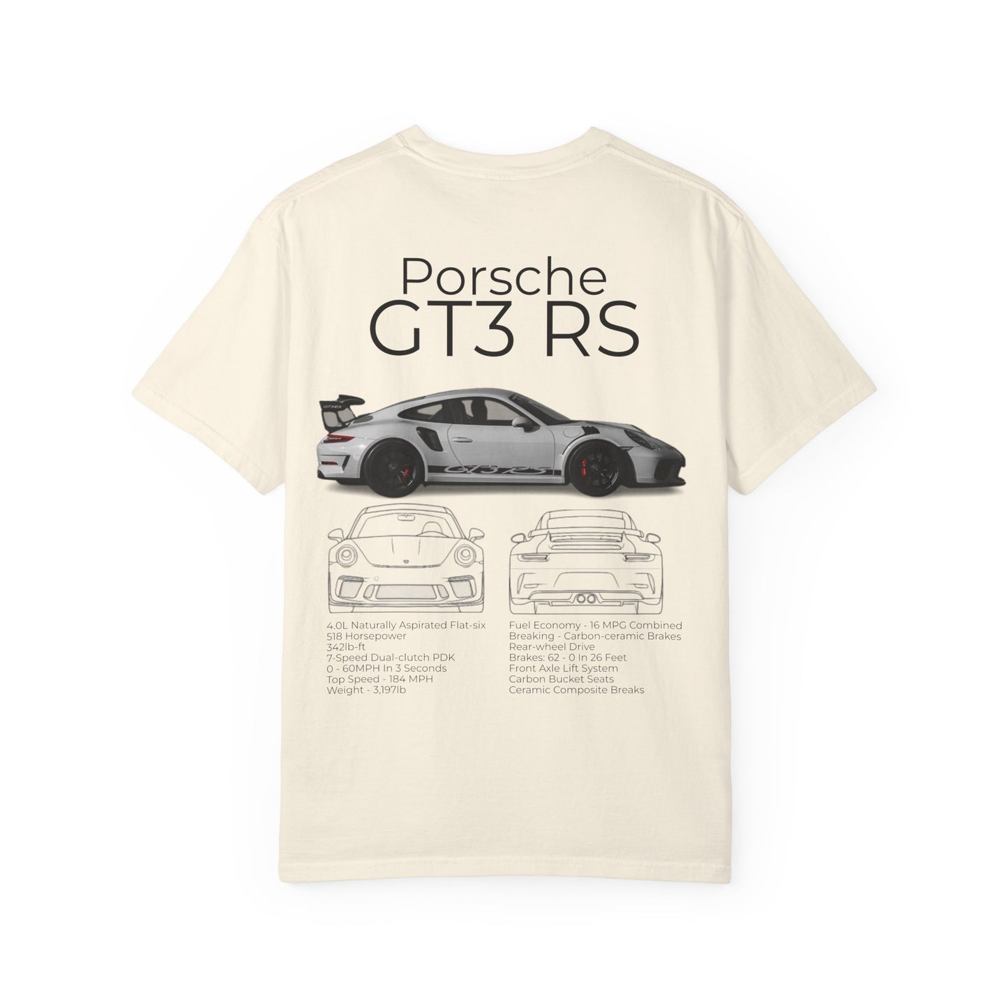 Porsche GT3 RS T-shirt | Car Lover Gift, Vintage Style Tee | German Flag Shirt