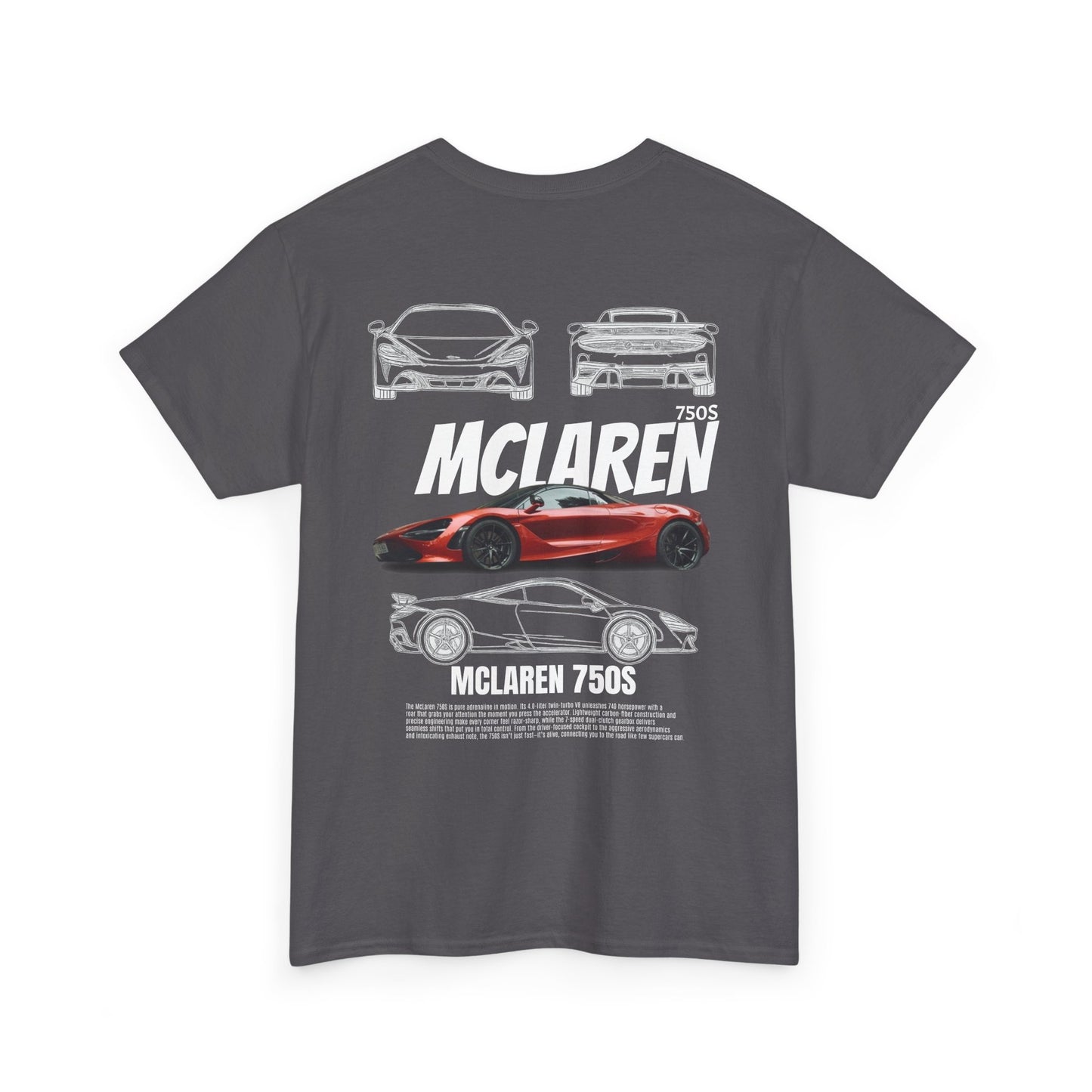 McLaren 750S Unisex Heavy Cotton Tee - Cool Car Shirt for Racing Enthusiasts