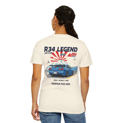 Unisex T-Shirt JDM R34 Legend Vintage Car Tee Graphic Shirt