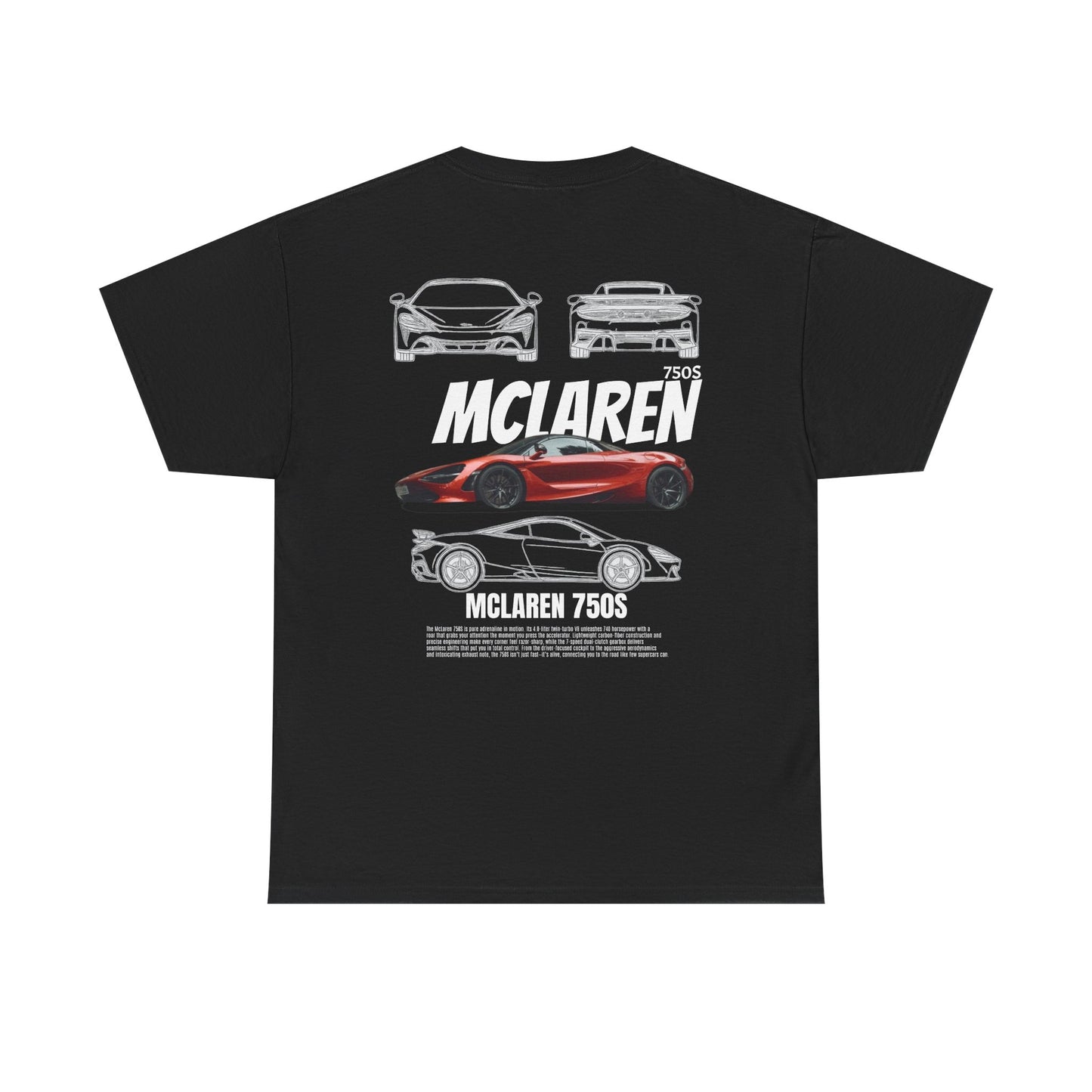 McLaren 750S Unisex Heavy Cotton Tee - Cool Car Shirt for Racing Enthusiasts
