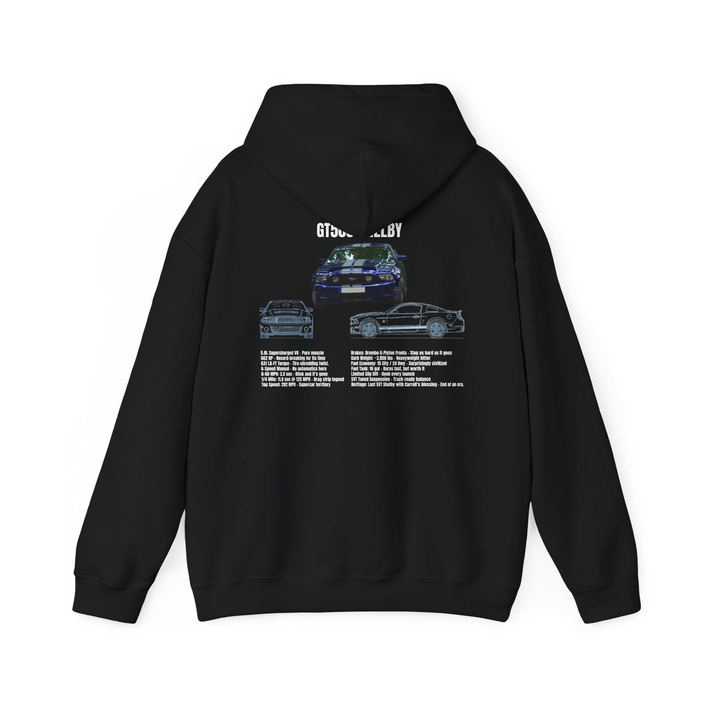 Ford GT500 Shelby Unisex Hoodie | Car Enthusiast Apparel, Vintage Style Tee