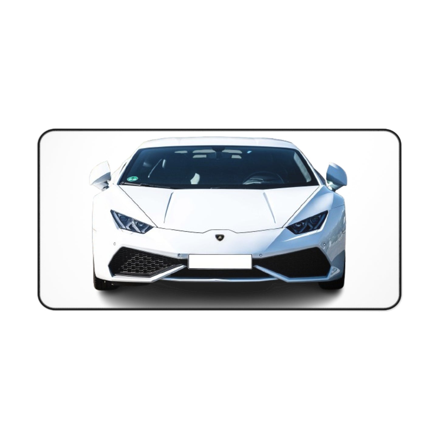 Mouse Pad Desk Mat - White Lamborghini Huracan Design