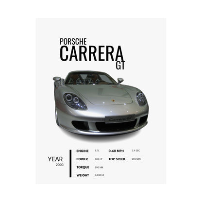 Satin Poster - Stylish 2003 Porsche Carrera GT Car Enthusiast
