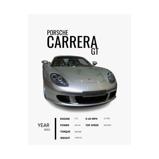 Satin Poster - Stylish 2003 Porsche Carrera GT Car Enthusiast