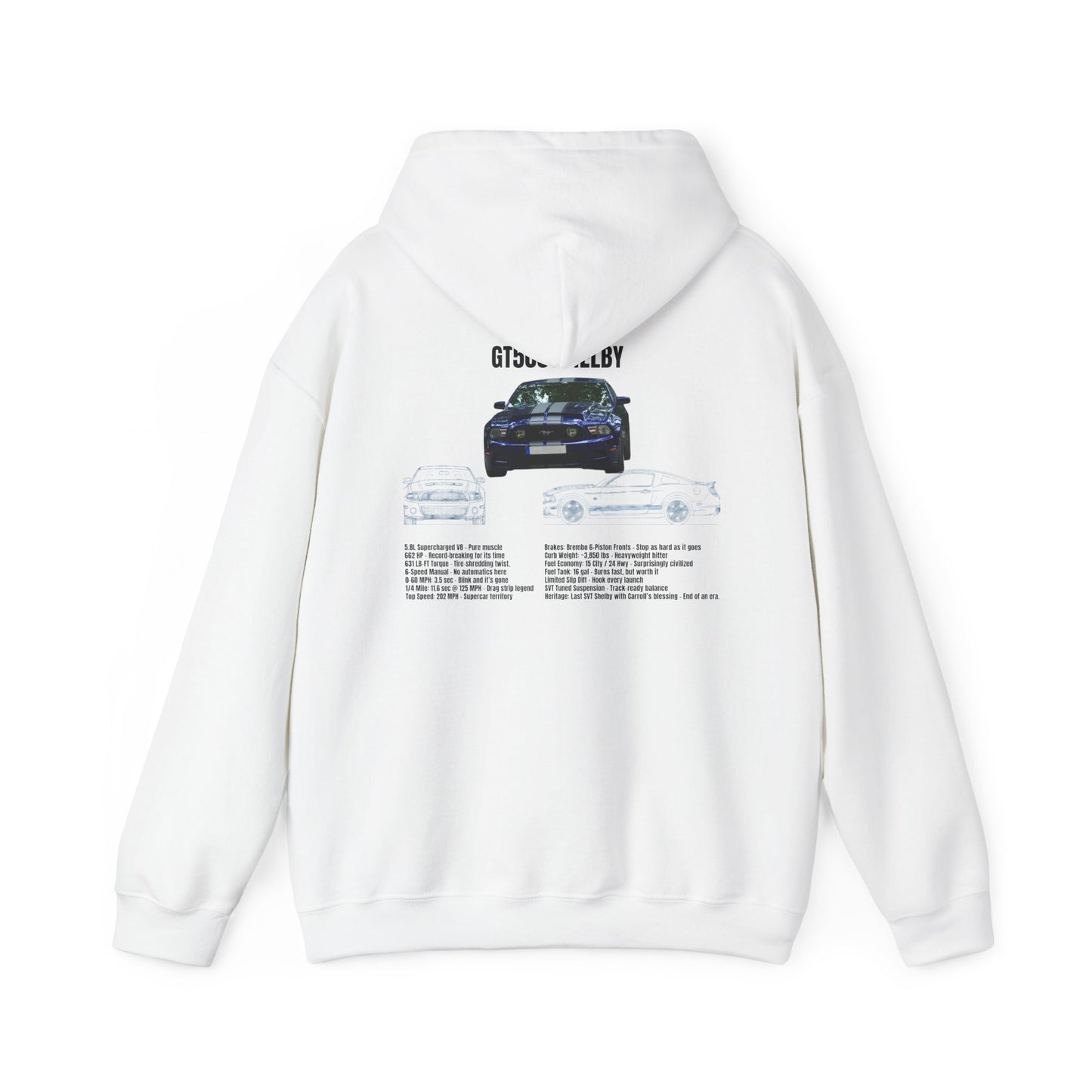 Ford GT500 Shelby Unisex Hoodie | Car Enthusiast Apparel, Vintage Style Tee