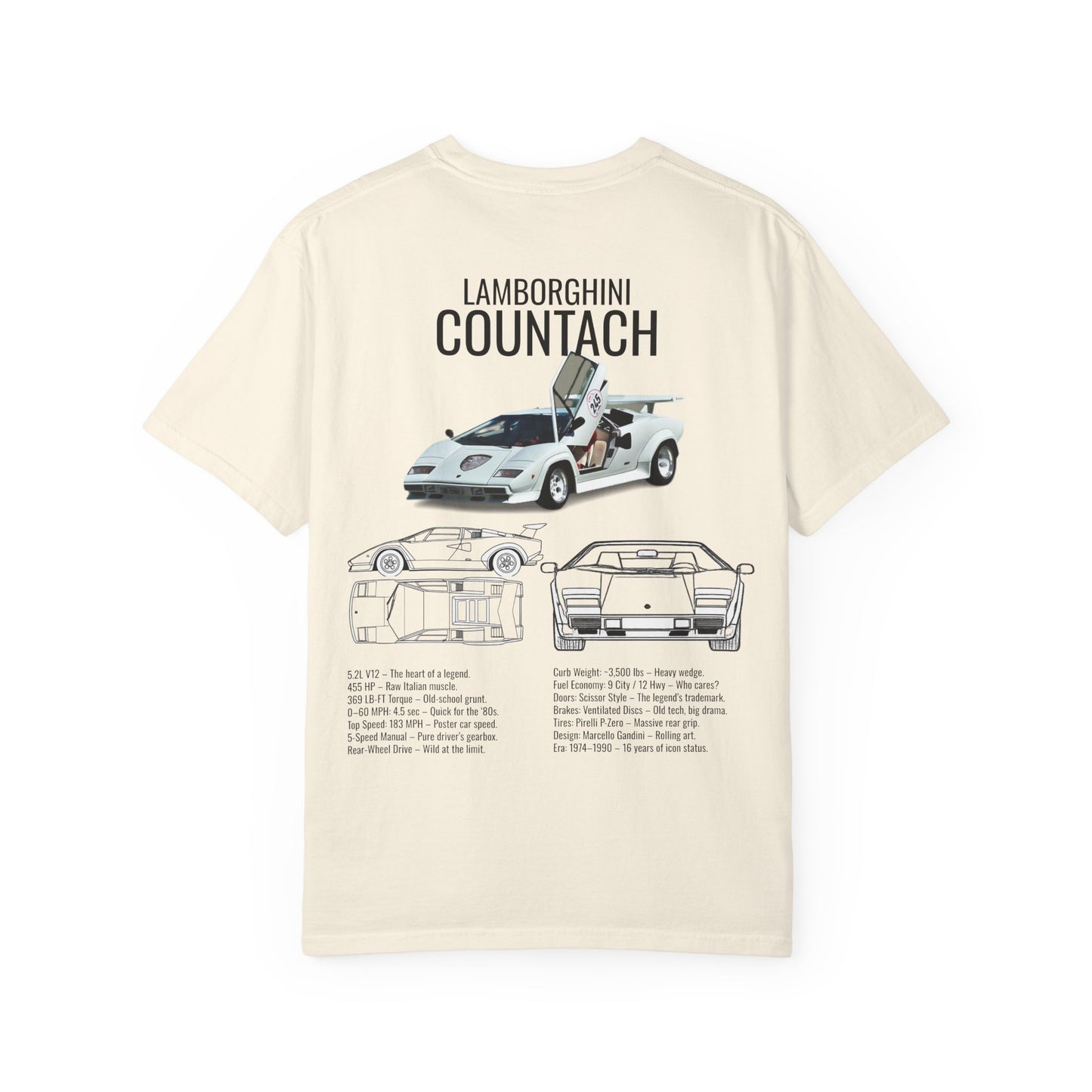 Vintage Lamborghini Countach Graphic Tee