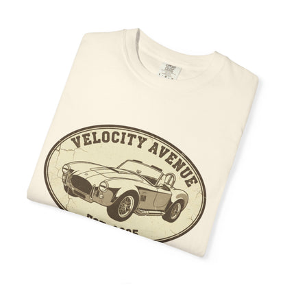 Vintage Shelby Car Graphic Unisex T-shirt - 'Velocity Avenue Est 2025'