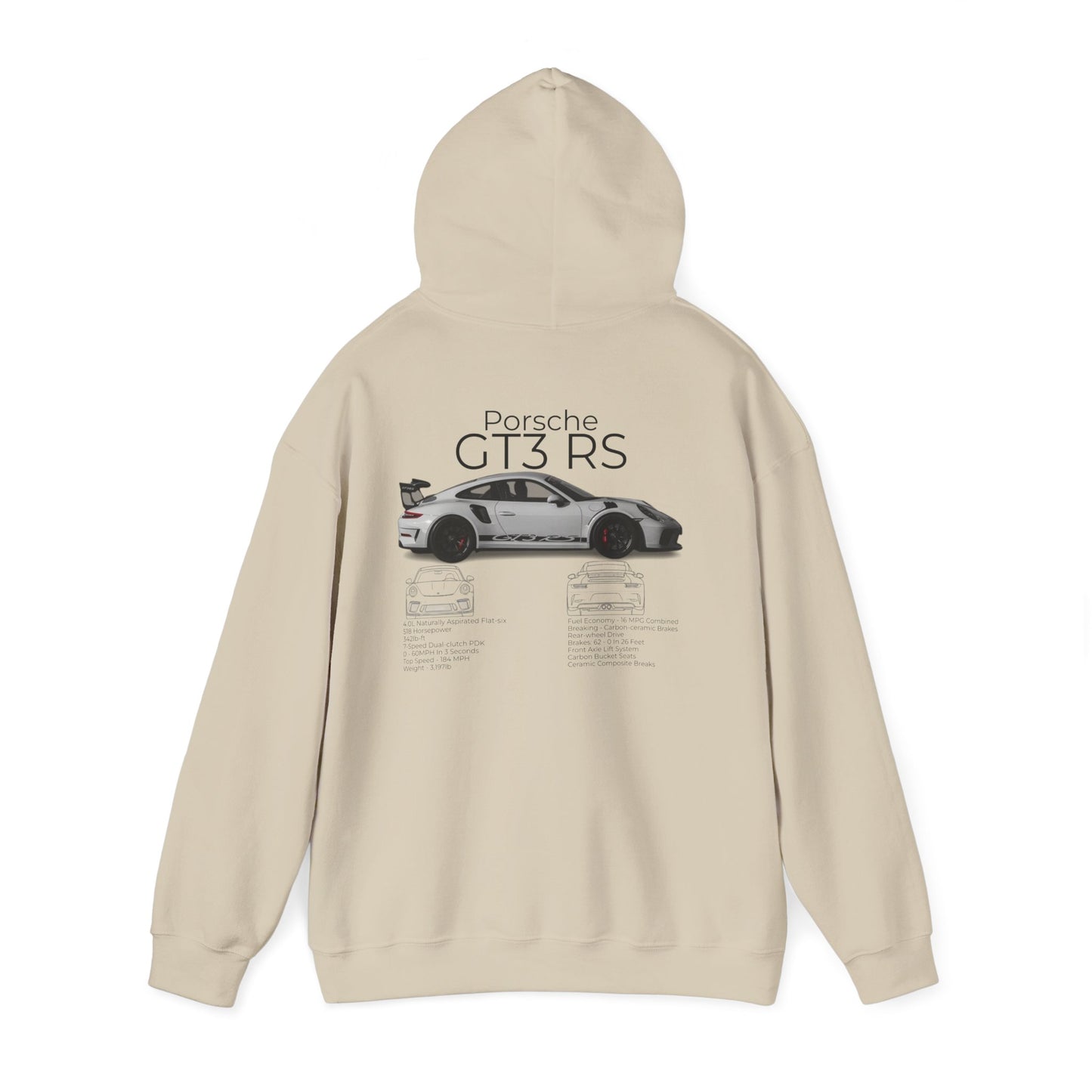 Hoodie Porsche GT3 RS Vintage Style Unisex Sweatshirt | Car Lover Gift