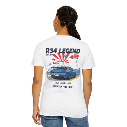 Unisex T-Shirt JDM R34 Legend Vintage Car Tee Graphic Shirt