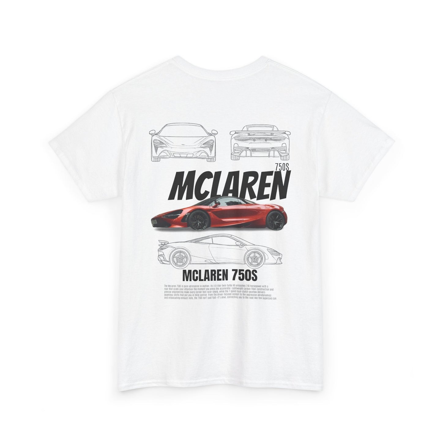 McLaren 750S Unisex Heavy Cotton Tee - Cool Car Shirt for Racing Enthusiasts