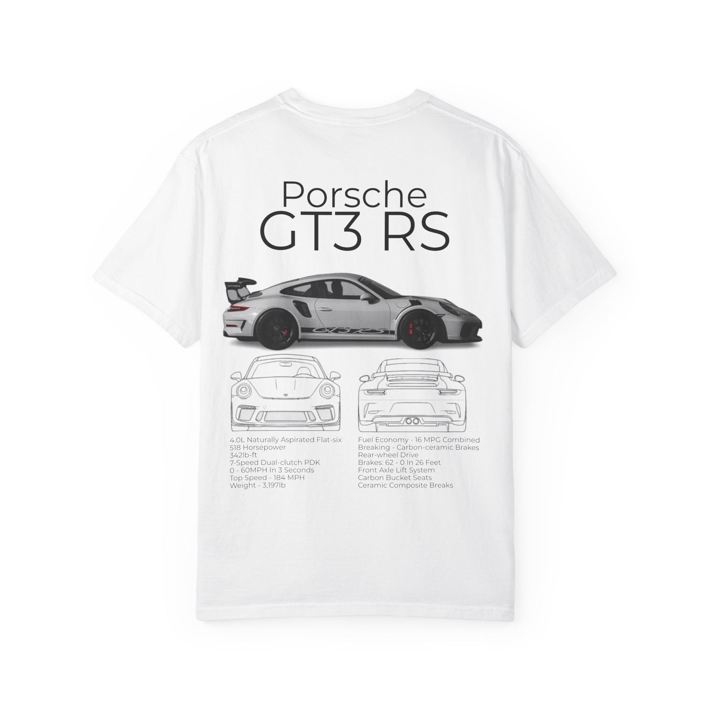 Porsche GT3 RS T-shirt | Car Lover Gift, Vintage Style Tee | German Flag Shirt