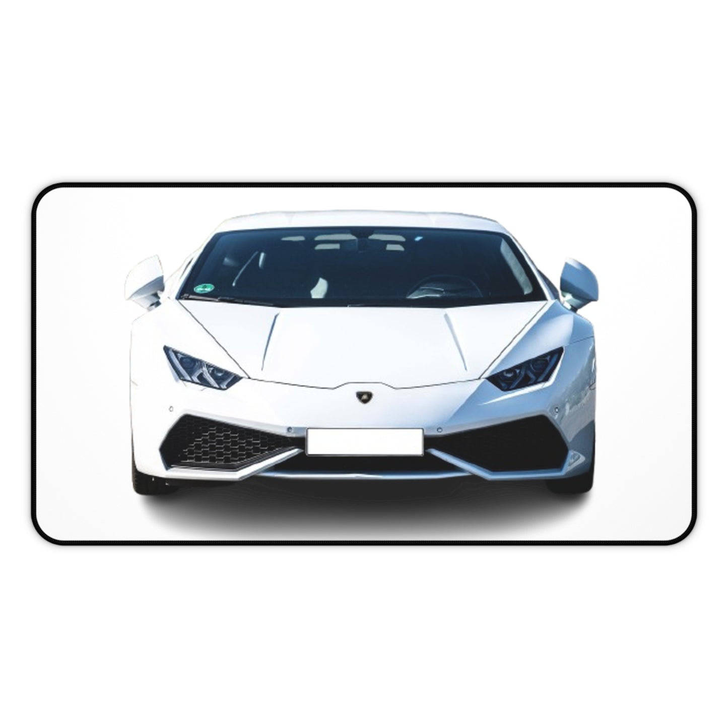 Mouse Pad Desk Mat - White Lamborghini Huracan Design