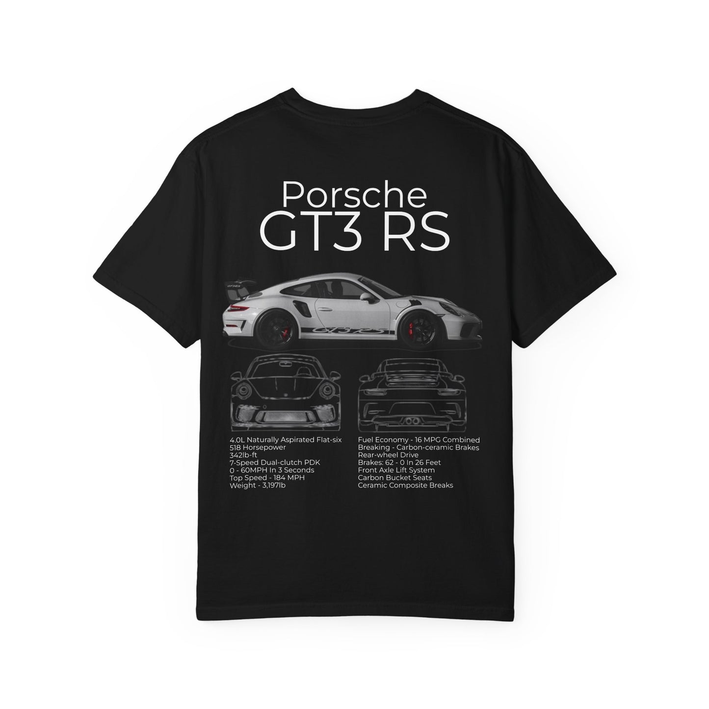 Porsche GT3 RS T-shirt | Car Lover Gift, Vintage Style Tee | German Flag Shirt