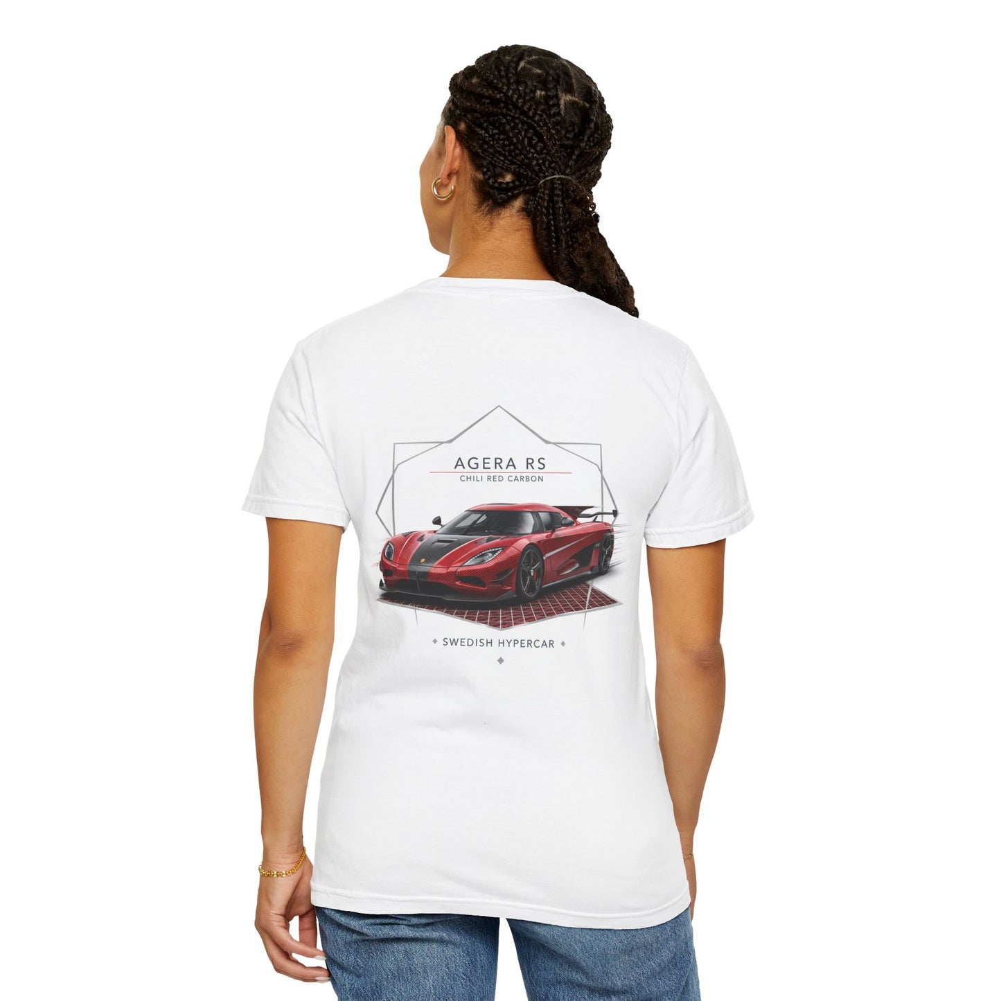 T-Shirt Koenigsegg Agera RS Chilli Red Carbon Unisex Garment-Dyed Tee