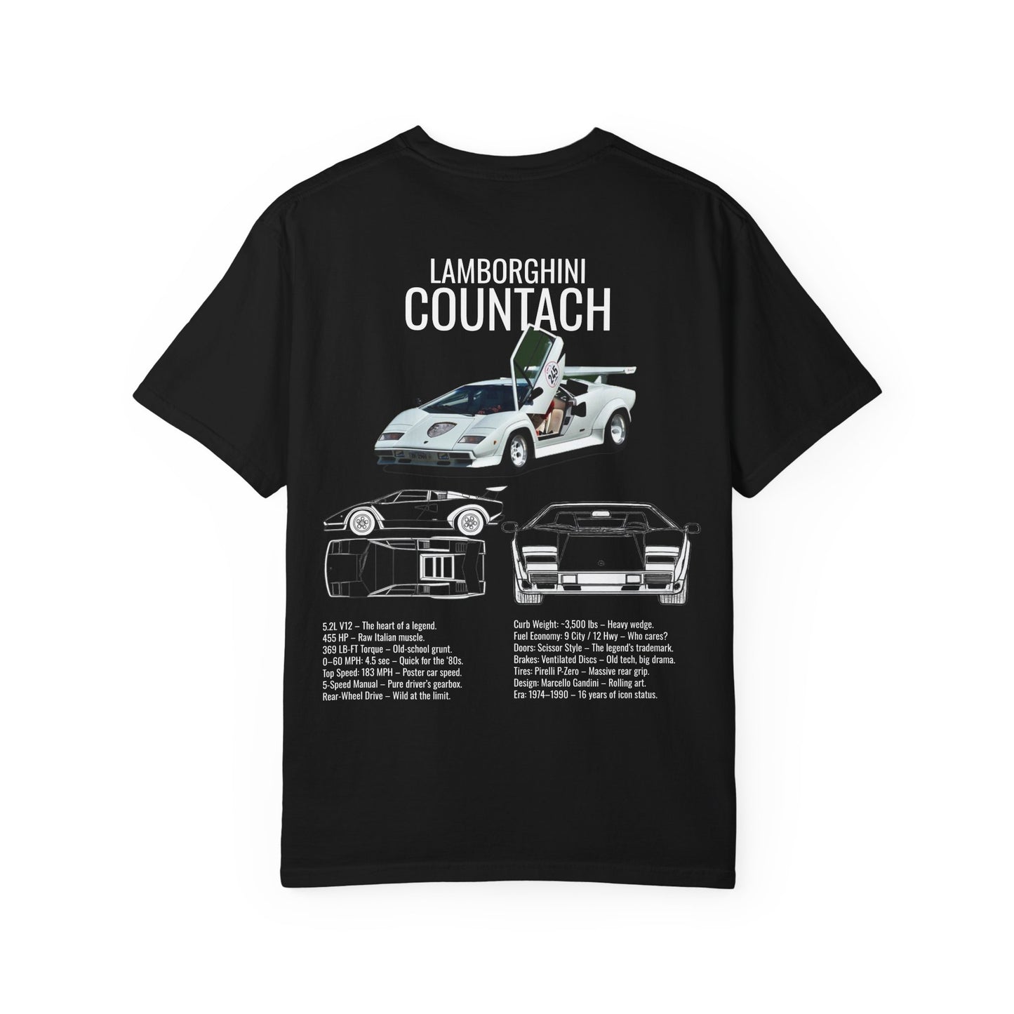 Vintage Lamborghini Countach Graphic Tee