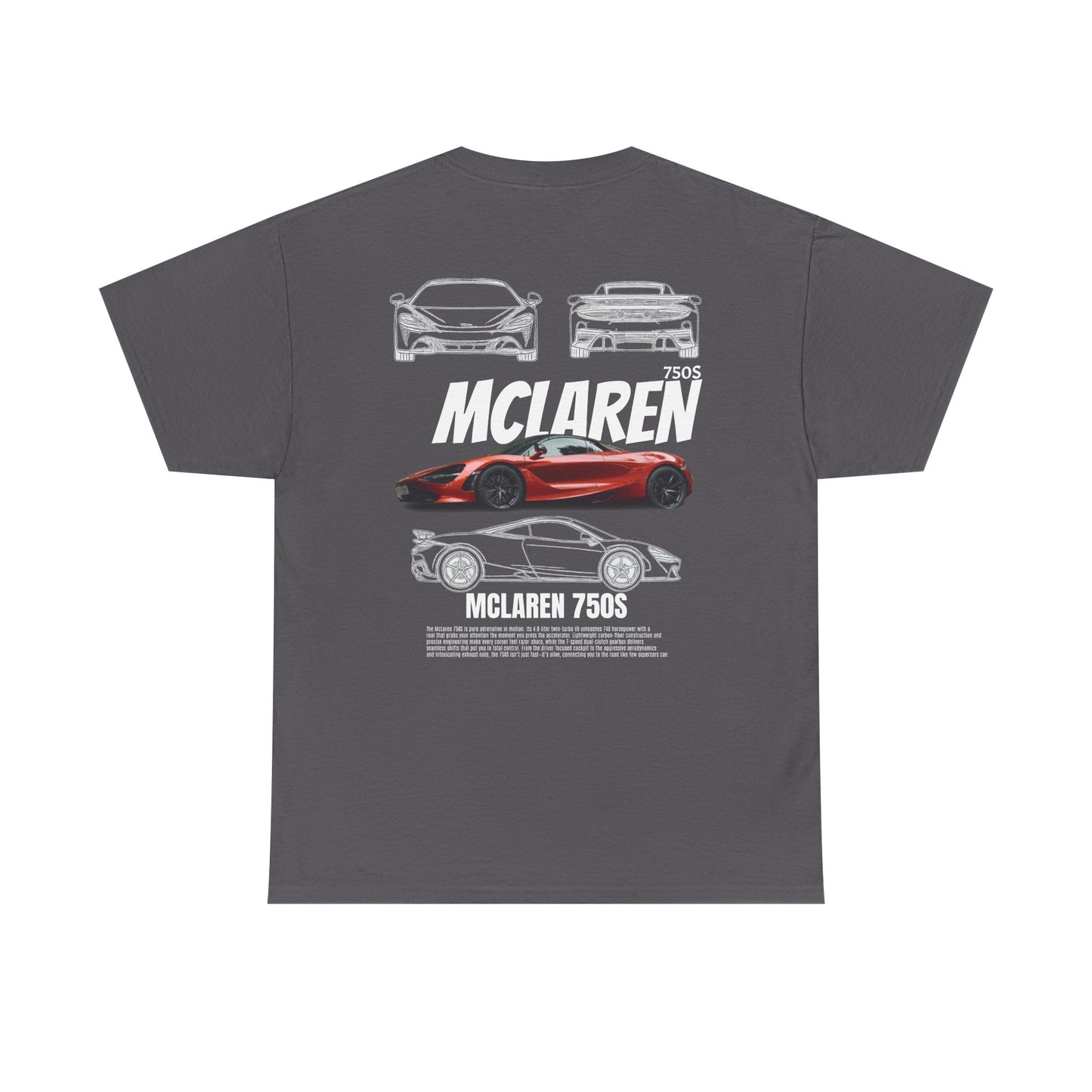 McLaren 750S Unisex Heavy Cotton Tee - Cool Car Shirt for Racing Enthusiasts