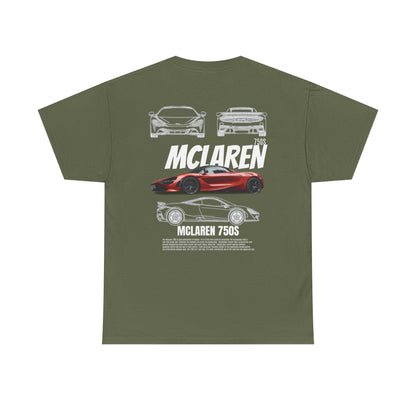 McLaren 750S Unisex Heavy Cotton Tee - Cool Car Shirt for Racing Enthusiasts