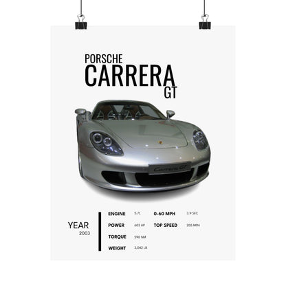 Satin Poster - Stylish 2003 Porsche Carrera GT Car Enthusiast