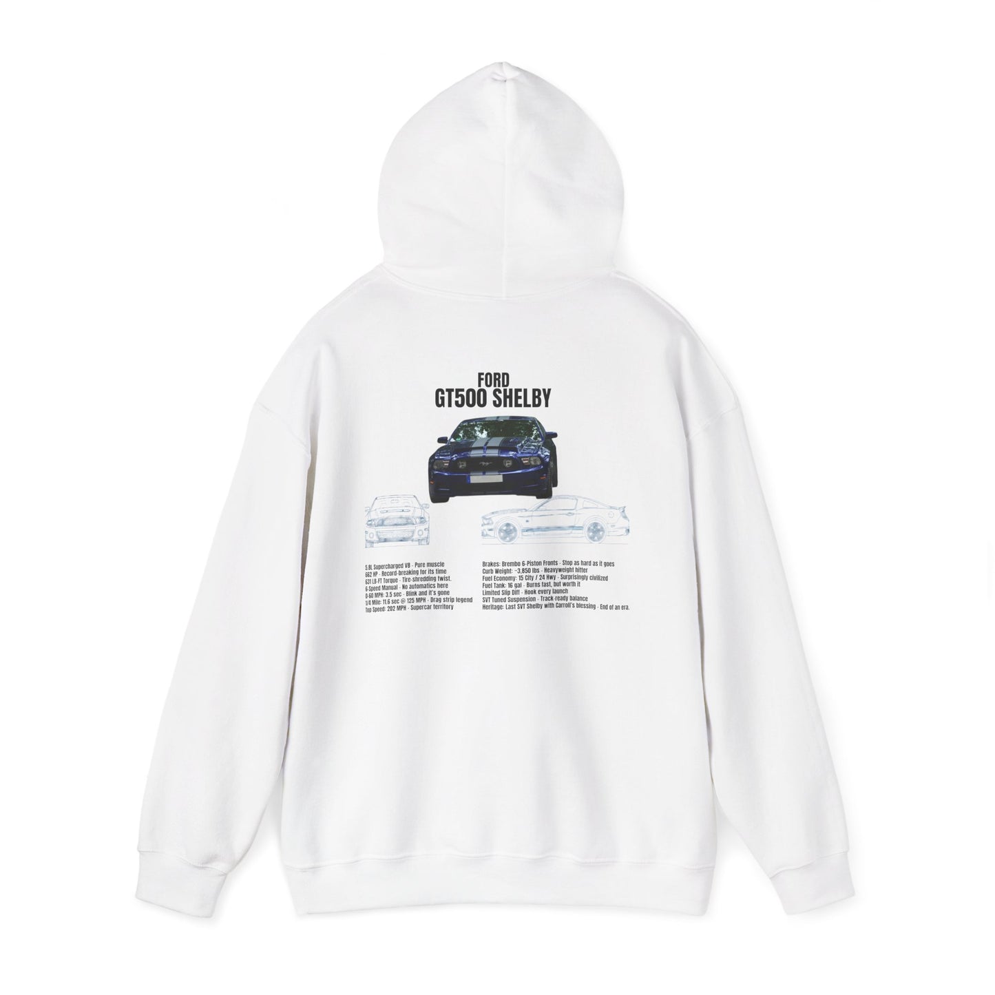 Ford GT500 Shelby Unisex Hoodie | Car Enthusiast Apparel, Vintage Style Tee